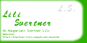 lili svertner business card